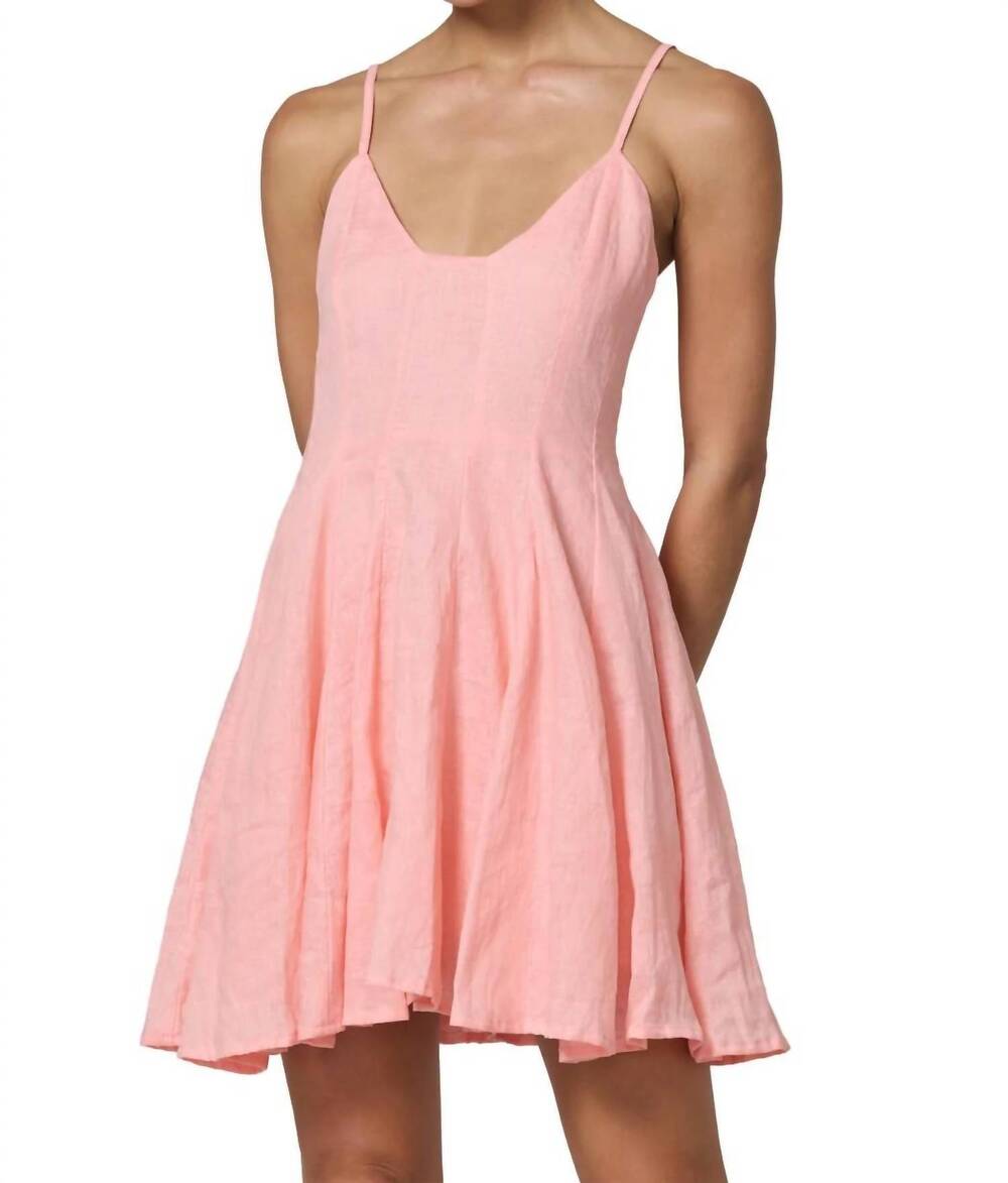 NEW LUSANA tyra mini dress in peach